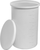 Image of Product. Front orientation. Tanks. Round Plastic Batch Tanks, Style A.