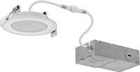 Image of Product. Lights with Junction Box. Front orientation. Ceiling and Wall Lights. Recessed-Mount Round Ceiling Lights, LED, Lights with Junction Box—Hardwire.