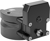 Image of Product. With Air and Electric Pass-Through (Plug). Back orientation. Robot Tool Changers. Automatic Robot Tool Changers, Robot-Tool Mounts, With Air and Electric Pass-Through, Plug.