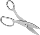 Image of Product. Front orientation. Scissors. High-Force Scissors for Kevlar and Abrasive Materials.