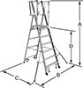 Enclosed Platform Step Ladders
