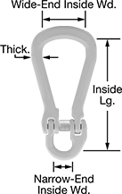 Image of Product. Front orientation. Contains Annotated. Chain Connecting Links. Removable Pear Chain Connecting Links—For Lifting.