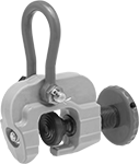 Image of Product. J. Front orientation. Plate Clamps. Vertical-Lift with 180° Flip Plate Clamps, Style J.