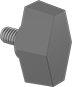 Image of Product. Style 7. Front orientation. Style 7. Threaded-Stud Knobs, Two-Arm Grip.