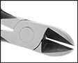 Image of Specification. Front orientation. ZoomedIn view. Contains Border. Oval Head. Lindstrom Static-Control Wire Cutters.