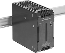 Image of ProductInUse. Front orientation. Power Supplies. Heavy Duty DIN-Rail-Mount Power Supplies, Three Phase, Screw-Clamp Terminal Input and Output Connection.