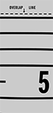 Image of Product. Front orientation. ZoomedIn view. Staff Gauges. Adhesive-Back Staff Gauges, Top-to-Bottom Reading Direction.