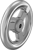 Unthreaded Through-Hole-Mount Spoked Hand Wheels