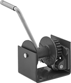 Image of Product. Front orientation. Winches. Precise-Positioning Heavy Duty Hand Winches for Wire Rope—For Horizontal Pulling, Open Body.