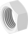 Image of Product. Front orientation. Pipe Locknuts. Plastic Pipe Locknuts for Oil.