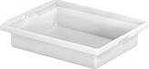 Image of Product. Front orientation. Pans. Plastic Pans, Style H.