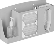 Image of ProductInUse. Front orientation. Personal Protection Sanitizing Stations. Personal Protection Sanitizing Stations.