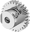 Image of Product. Front orientation. Spur Gears. Metal Spur Gears, 20° Pressure Angle, Clamping Bore with Clamping Screw.