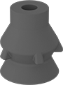 Image of Product. Front orientation. Vacuum Cups. Food and Beverage Push-On Vacuum Cups for Curved and Irregular Objects, Metal-Detectable Vacuum Cups, Single Bellows.
