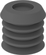 Image of Product. Front orientation. Vacuum Cups. Food and Beverage Push-On Vacuum Cups for Soft and Porous Objects.