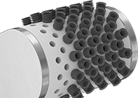 Image of ProductInUse. Front orientation. Vacuum Cups. Food and Beverage Vacuum Cups for Soft and Porous Objects, Metal-Detectable Vacuum Cups with Retainer Clip.