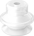 Image of Product. Front orientation. Vacuum Cups. Food and Beverage Push-On Vacuum Cups for Curved and Irregular Objects, Single Bellows.