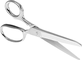 Image of Product. Style A. Front orientation. Scissors. Blunt-Point All-Metal Scissors, Straight Handle, Style A.
