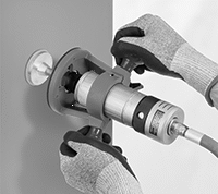 Image of ProductInUse. Front orientation. Tank Patches. Spin-Weld LDPE Tank Patches.