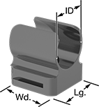 Image of Product. Front orientation. Contains Annotated. Routing Clamps. Connectable Snap-In Routing Clamps.