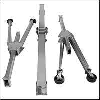 Image of Product. Disassembled. Front orientation. Contains Border. Cranes. Easy-Store Adjustable Gantry Cranes .
