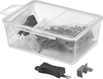 Image of Product. Front orientation. Electrical Connector Clips. Electrical Connector Security Clips.