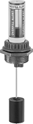 Image of Product. Front orientation. Liquid-Level Gauges. Pop-Up Full-Tank Liquid-Level Indicators, Polypropylene Float with Aluminum Float Rod.