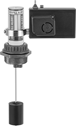 Image of ProductInUse. Direct-Mount Alarm Shown with Indicator. Front orientation. Liquid-Level Gauge Alarms. Pop-Up Full-Tank Liquid-Level Indicators, Direct.