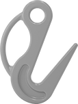 Image of Product. Side1 orientation. Hooks. Eye, For Lifting, Narrow Body, Style C.