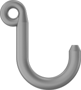 Image of Product. Front orientation. Hooks. Eye, For Lifting, Narrow Body, Style F.