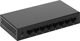 Image of Product. Front orientation. Ethernet Switches. Light Duty Ethernet Switches, 8 Ports.