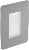 Image of Product. Front orientation. Electrical Enclosure Inspection Windows. 304 Stainless Steel Frame.