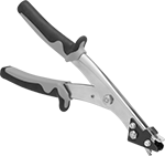 Image of Product. Front orientation. Sheet Metal-Cutting Snips. Smooth-Edge High-Force Sheet Metal-Cutting Snips with Safety Guard.