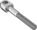 Image of Product. Front orientation. Rod Ends. Corrosion-Resistant Flat-Shoulder Rod End Bolts.