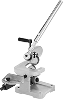 Image of Product. Front orientation. Sheet Metal-Cutting Shears. Curve-Cutting Bench-Mount Sheet Metal-Cutting Shears, Rotating Blade.