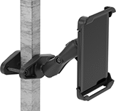 Image of ProductInUse. Shown Installed. Front orientation. Positioning Arms. Tablet Positioning Arms , Clamp-On Rectangular-Bar Mount.