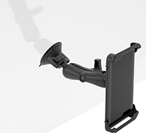 Image of ProductInUse. Shown Installed. Front orientation. Positioning Arms. Tablet Positioning Arms , Suction Mount.