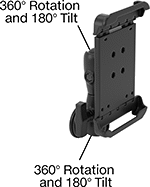 Image of Product. Front orientation. Contains Annotated. Positioning Arms. Tablet Positioning Arms , Magnetic Mount.