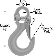 Image of Product. Front orientation. Hooks. Half Link with Removable Pin, For Lifting.