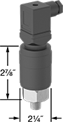 Image of Product. DIN A Connection. Front orientation. Contains Annotated. DIN A Connection. Compact Vacuum Switches.
