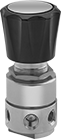 Image of Product. Front orientation. Pressure-Regulating Valves. Panel-Mount High-Pressure-Regulating Valves for Air and Inert Gas.
