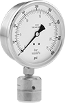 Image of Product. Front orientation. Pressure Gauges. High-Pressure Gauges for Chemicals.