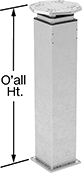 Image of Product. Retracted. Back orientation. Contains Annotated. Robot Pedestals. Telescoping Pedestals for Universal Robots.