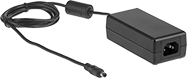 Image of Product. IEC C14 Input and Barrel Output. Front orientation. Voltage Adapters. Detachable-Cord AC to DC Adapters, IEC C14, Barrel Connection.