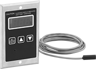 Image of Product. Front orientation. Thermometers. Remote-Reading Panel-Mount Freezer Thermometers with Audible Alarm.