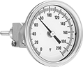 Image of Product. Front orientation. Thermometers. Threaded Thermometers, Adjustable Bottom Connection.