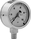 Image of Product. Front orientation. Pressure Gauges. Maximum-Indicating Vibration-Resistant Pressure Gauges, Single Scale, Bottom Connection.
