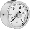 Image of Product. Front orientation. Pressure Gauges. Maximum-Indicating Vibration-Resistant Pressure Gauges, Single Scale, Center-Back Connection.