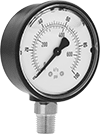 Image of Product. Front orientation. Pressure Gauges. Vibration-Resistant Pressure Gauges, Dual Scale, Bottom Connection.
