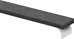 Image of Product. Front orientation. Rubber. Fabric-Reinforced EPDM Strips, Crisscross Texture with Adhesive Backing.